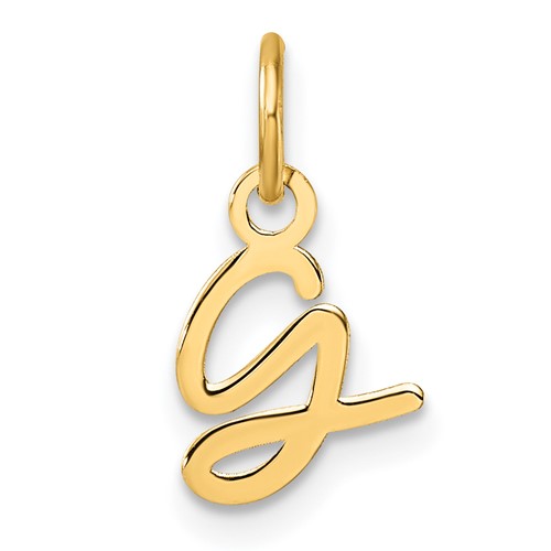 14K Uppercase Letter G Initial Charm