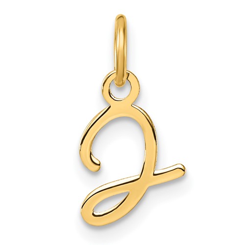 14K Uppercase Letter J Initial Charm