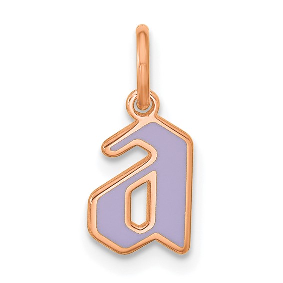 SS/Rose-plated Upper/Lower-case Epoxy Initial Charm
