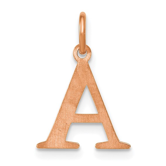 Sterling Silver/Rose Gold Line Epoxy Initial Charm