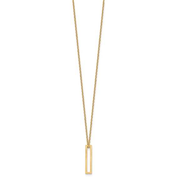 Sterling Silver/Gold-Plated Cut Out Slide Initial I Necklace