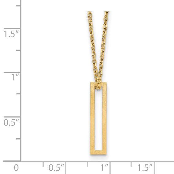 Sterling Silver/Gold-Plated Cut Out Slide Initial I Necklace