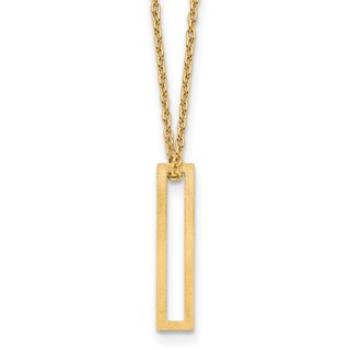 Sterling Silver/Gold-Plated Cut Out Slide Initial I Necklace