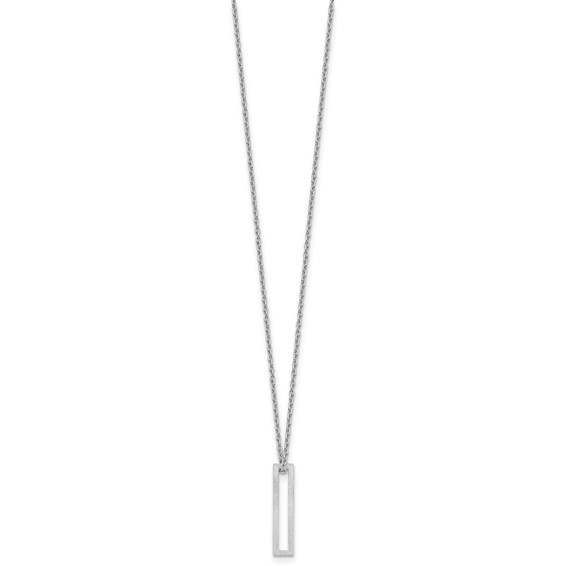 Sterling Silver Cut Out Slide Initial I Necklace