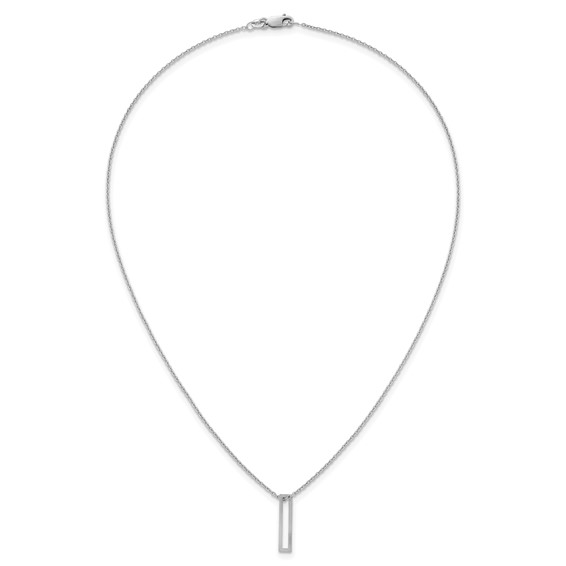 Sterling Silver Cut Out Slide Initial I Necklace