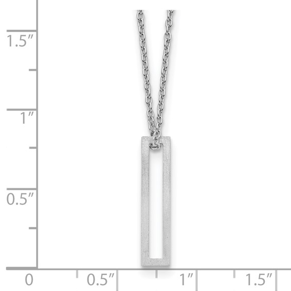 Sterling Silver Cut Out Slide Initial I Necklace