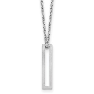 Sterling Silver Cut Out Slide Initial I Necklace