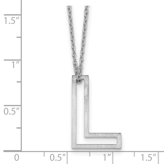 Sterling Silver Cut Out Slide Initial L Necklace