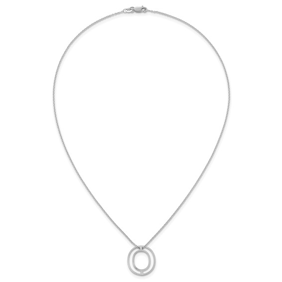 Sterling Silver Cut Out Slide Initial O Necklace