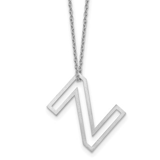 Sterling Silver Cut Out Slide Initial Z Necklace