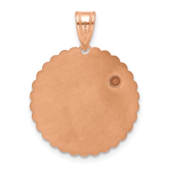 14k Rose Gold FOREVER IN MY HEART with Birthstone Charm