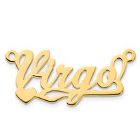 14K Yellow Gold Polished Heart Name Plate view 4