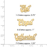 14K Yellow Gold Polished Heart Name Plate view 3