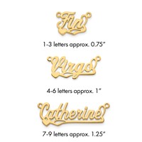 14K Yellow Gold Polished Heart Name Plate view 1