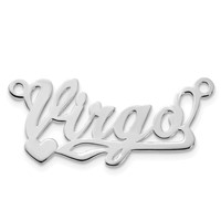 Sterling Silver Rhodium-plated Polished Heart Name Plate view 4