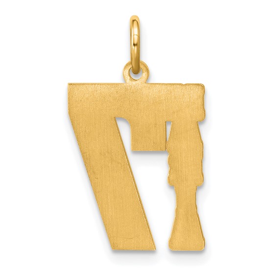 Sterling Silver/Gold-Plated Name and Number Charm