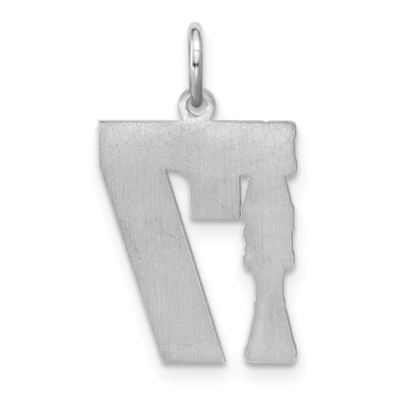 Sterling Silver/Rhodium-plated Name and Number Charm