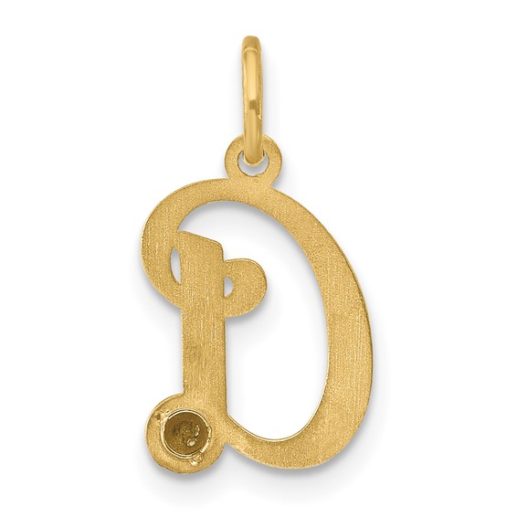 Sterling Silver/Gold-plated Initial with Birthstone Charm