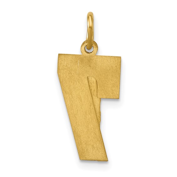 Sterling Silver/Gold-Plated 2 Piece Satin Name with Number Charm