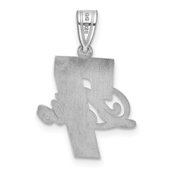 SS/Rhodium-plated with Epoxy Name and Number Pendant