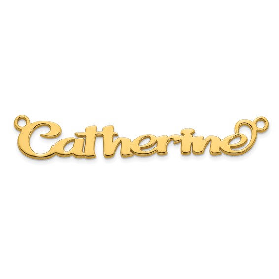 Sterling Silver/Gold-plated Name Plate