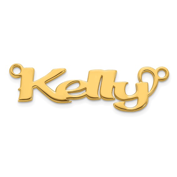 Sterling Silver/Gold-plated Name Plate