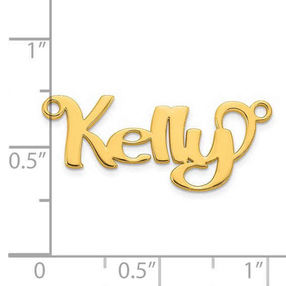 Sterling Silver/Gold-plated Name Plate