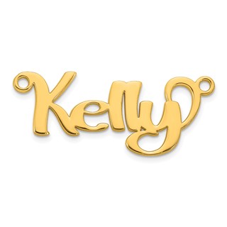 Sterling Silver/Gold-plated Name Plate