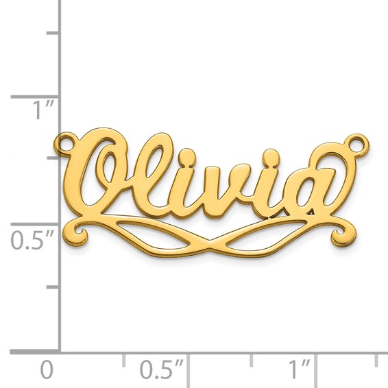 Sterling Silver/Gold-Plated Sunglass Name Plate