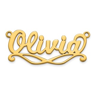 Sterling Silver/Gold-Plated Sunglass Name Plate