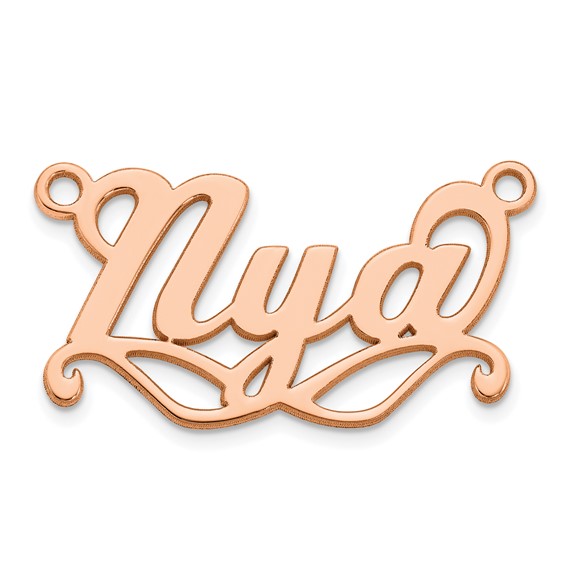 14k Rose Gold Sunglass Name Plate