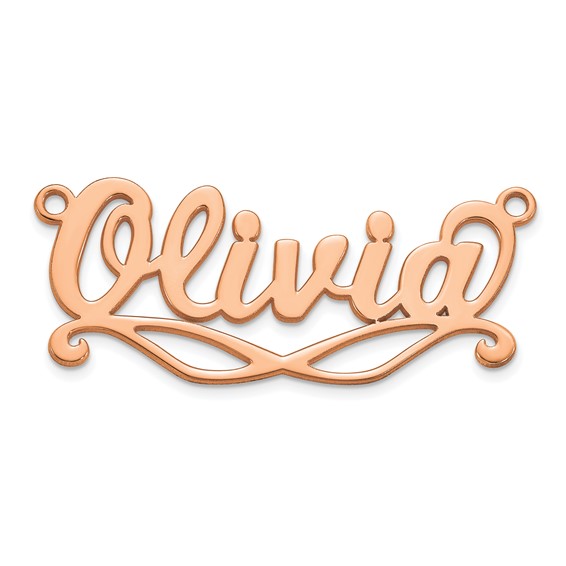14k Rose Gold Sunglass Name Plate