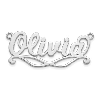 Sterling Silver/Rhodium-plated Sunglass Name Plate