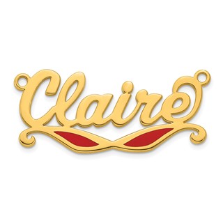 Sterling Silver/Gold-plated Epoxy Sunglass Name Plate