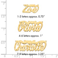 14K Yellow Gold Diamond-cut Heart Name Plate view 3