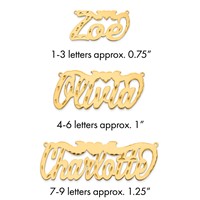 14K Yellow Gold Diamond-cut Heart Name Plate view 1