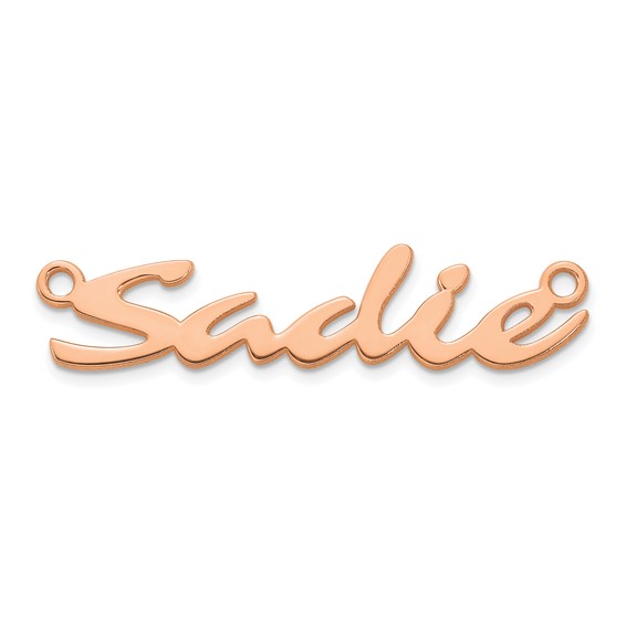 Sterling Silver/Rose-plated Name Plate