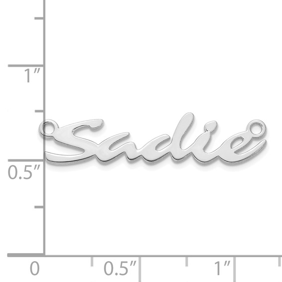 14k White Gold Name Plate