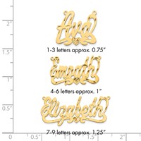 14K Yellow Gold Diamond-cut Heart Name Plate view 3