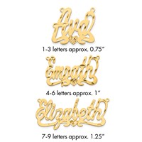 14K Yellow Gold Diamond-cut Heart Name Plate view 1