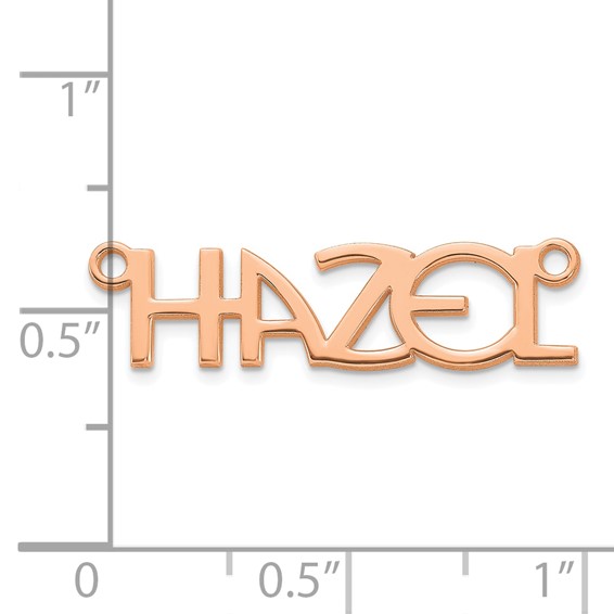 Sterling Silver/Rose-plated Name Plate