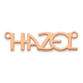 Sterling Silver/Rose-plated Name Plate