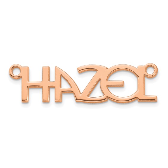 Sterling Silver/Rose-plated Name Plate