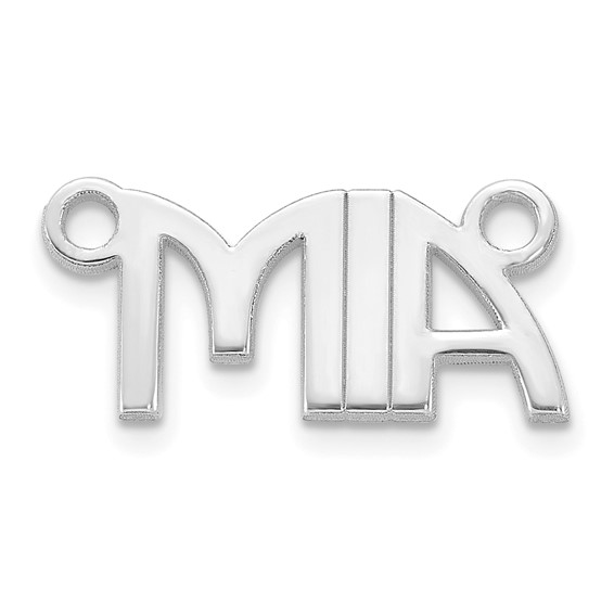 Sterling Silver/Rhodium-plated Name Plate