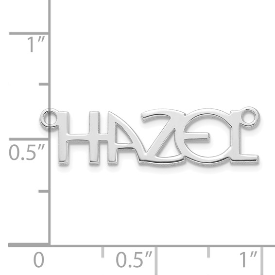 Sterling Silver/Rhodium-plated Name Plate