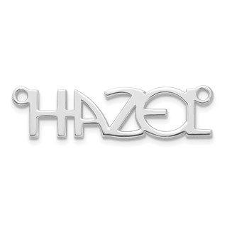 Sterling Silver/Rhodium-plated Name Plate