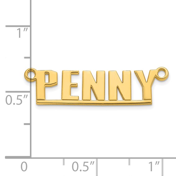 14k Yellow Gold Underlined Name Plate