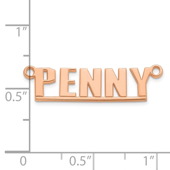 14k Rose Gold Underlined Name Plate
