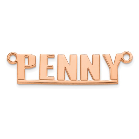14k Rose Gold Underlined Name Plate