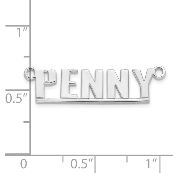 Sterling Silver/Rhodium-plated Underlined Name Plate